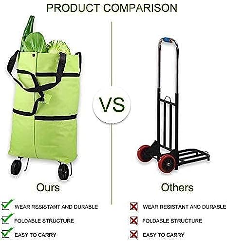 Bolso plegable con ruedas para compras