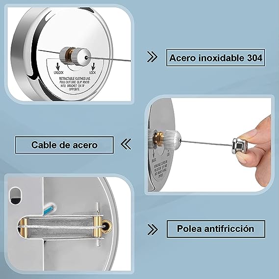 Tendedero retractil