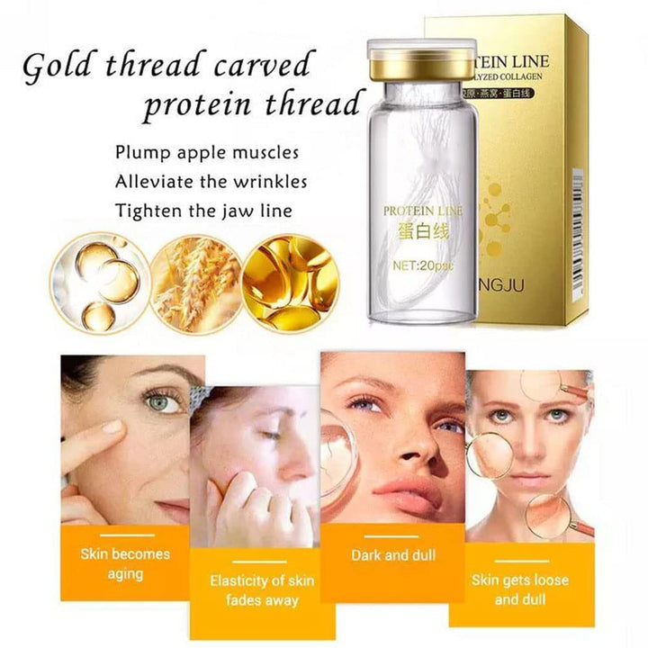 Sérum Gold Sensivell- Hilos de proteina con suero de colageno dorado