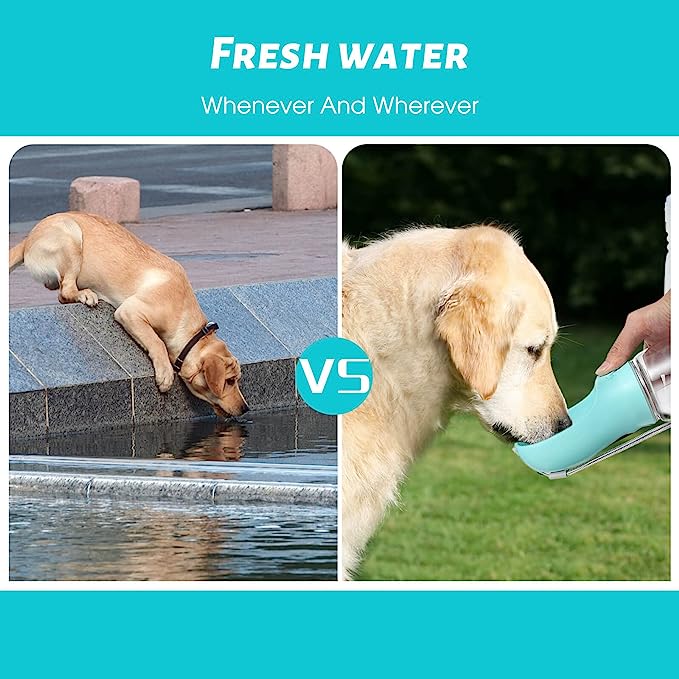 Botella de agua para perros