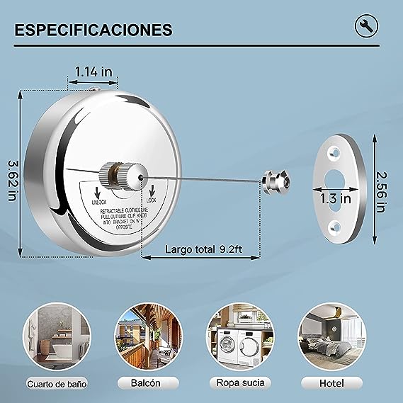 Tendedero retractil