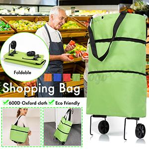 Bolso plegable con ruedas para compras