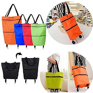 Bolso plegable con ruedas para compras