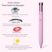 Pluma de maquillaje 4 en 1