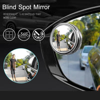 2 Espejos Giratorio De Punto Ciego Para Automóvil De 360 °